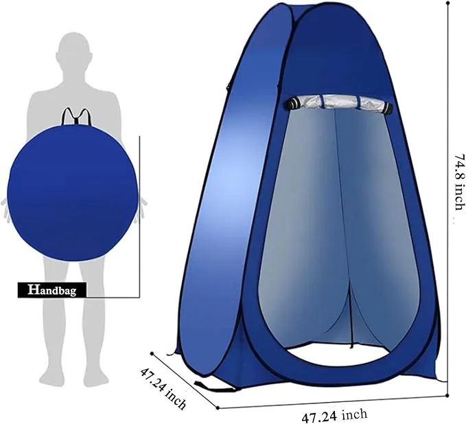 Portable pop-up privacy tent is suitable for outdoor shower, dressing room, sunshade and camping toilet