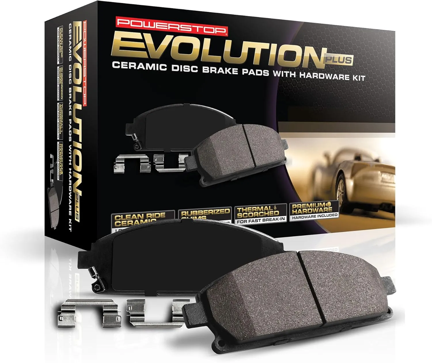 Power Stop 17-1723, Z17 Front Ceramic Brake Pads with Hardware For Acura MDX 2014-2020, Honda Pilot 2016-2020, Honda Ridgeline 2017-2020 [Model Specific]