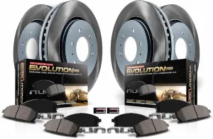 Power Stop SC6268 Front and Rear Brake Kit With Semi-Coated Brake Rotors and Ceramic Brake Pads & Hardware For 2012-2017 Ford F-150 6 Lug [Application Specific] | 2012-2018 F-150 Raptor