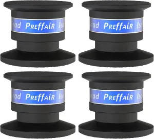 Preffair Audiophile Speaker Isolation Spikes Aluminum Record Player Shock Absorber Speaker Floor Protector Mat Adjustable Subwoofer Anti Vibration Pads Non-Slip LP Vinyl Record Player Base