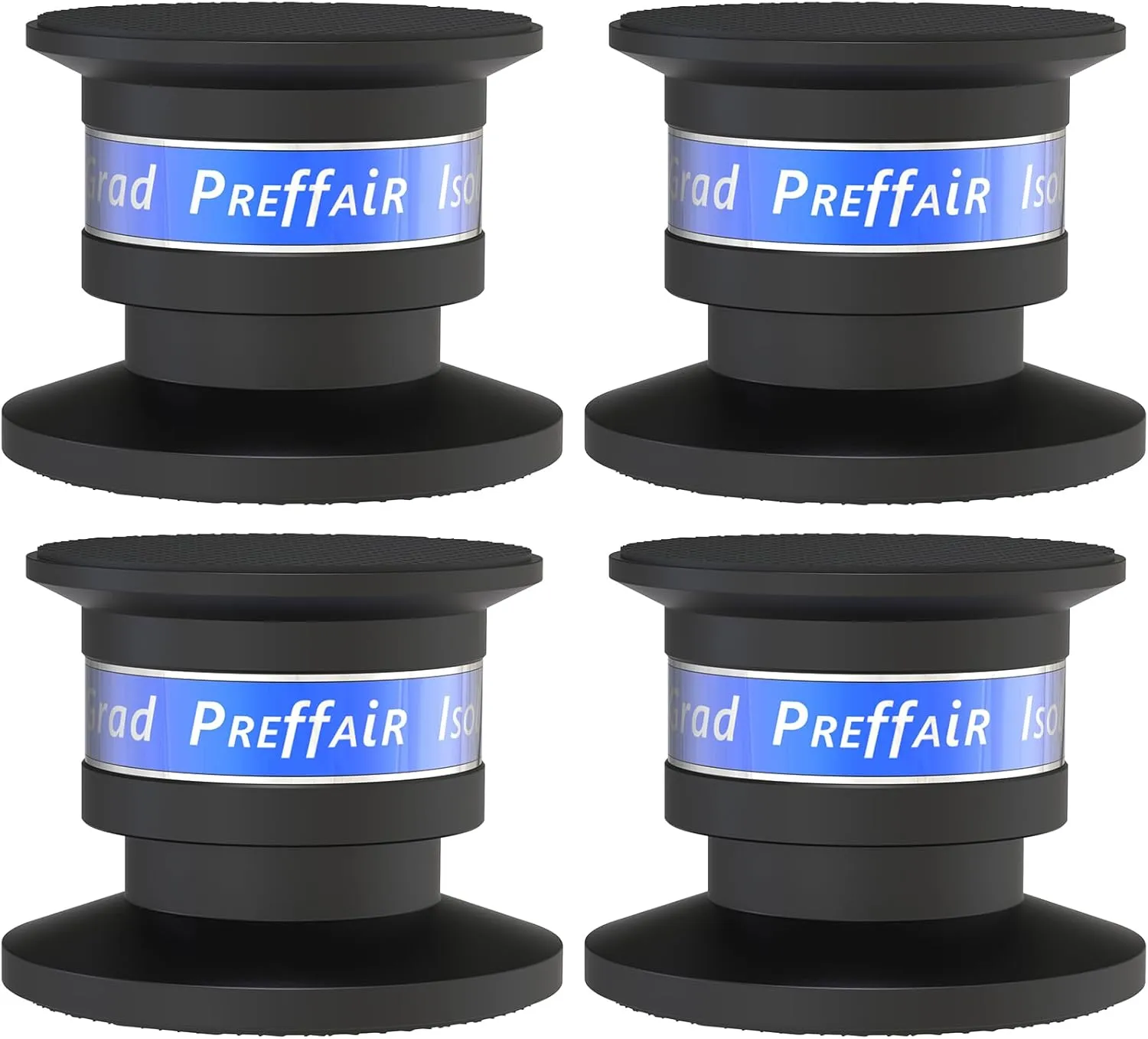 Preffair Audiophile Speaker Isolation Spikes Aluminum Record Player Shock Absorber Speaker Floor Protector Mat Adjustable Subwoofer Anti Vibration Pads Non-Slip LP Vinyl Record Player Base