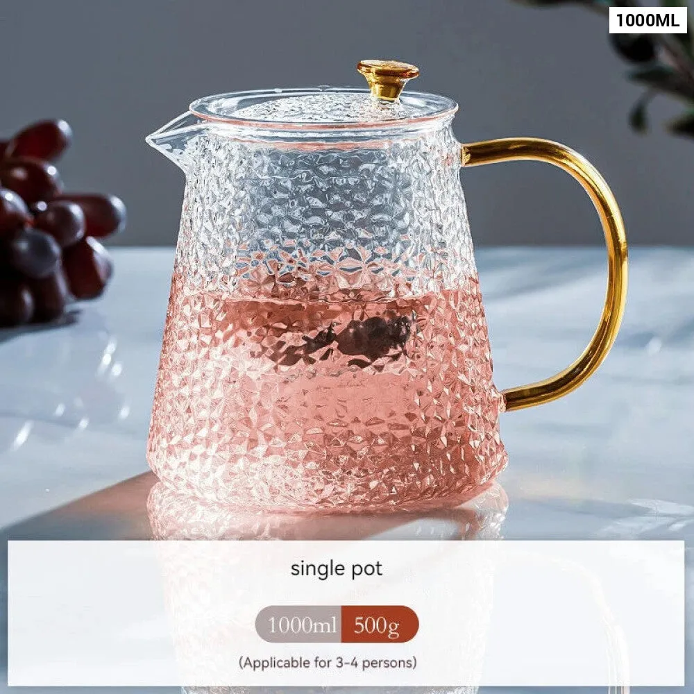 Premium Heat Resistant Flower Teapot Set for Kung Fu Tea