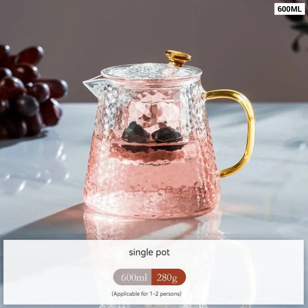 Premium Heat Resistant Flower Teapot Set for Kung Fu Tea