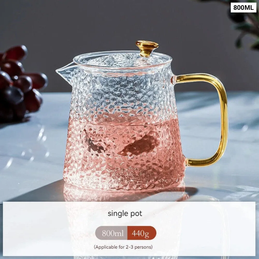 Premium Heat Resistant Flower Teapot Set for Kung Fu Tea