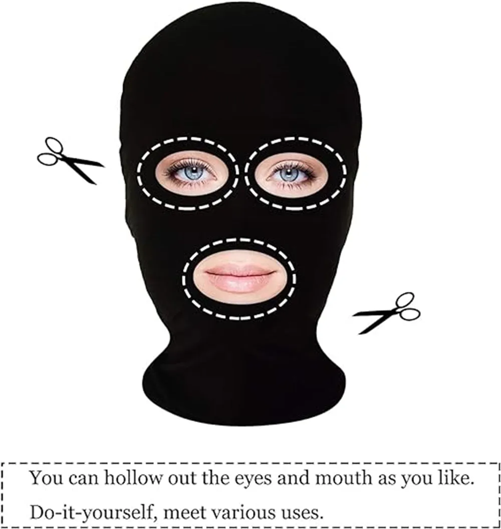 Premium Tactical Full Face Balaclava – UV Protection Ski Mask for Men & Women, Black Army Cap, Multi-Hole Motorcycle & Bike Helmet Cover