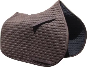 PRI Pacific Rim International All-Purpose English Saddle Pads (Mocca Chocolate Brown w/Matching Trim)