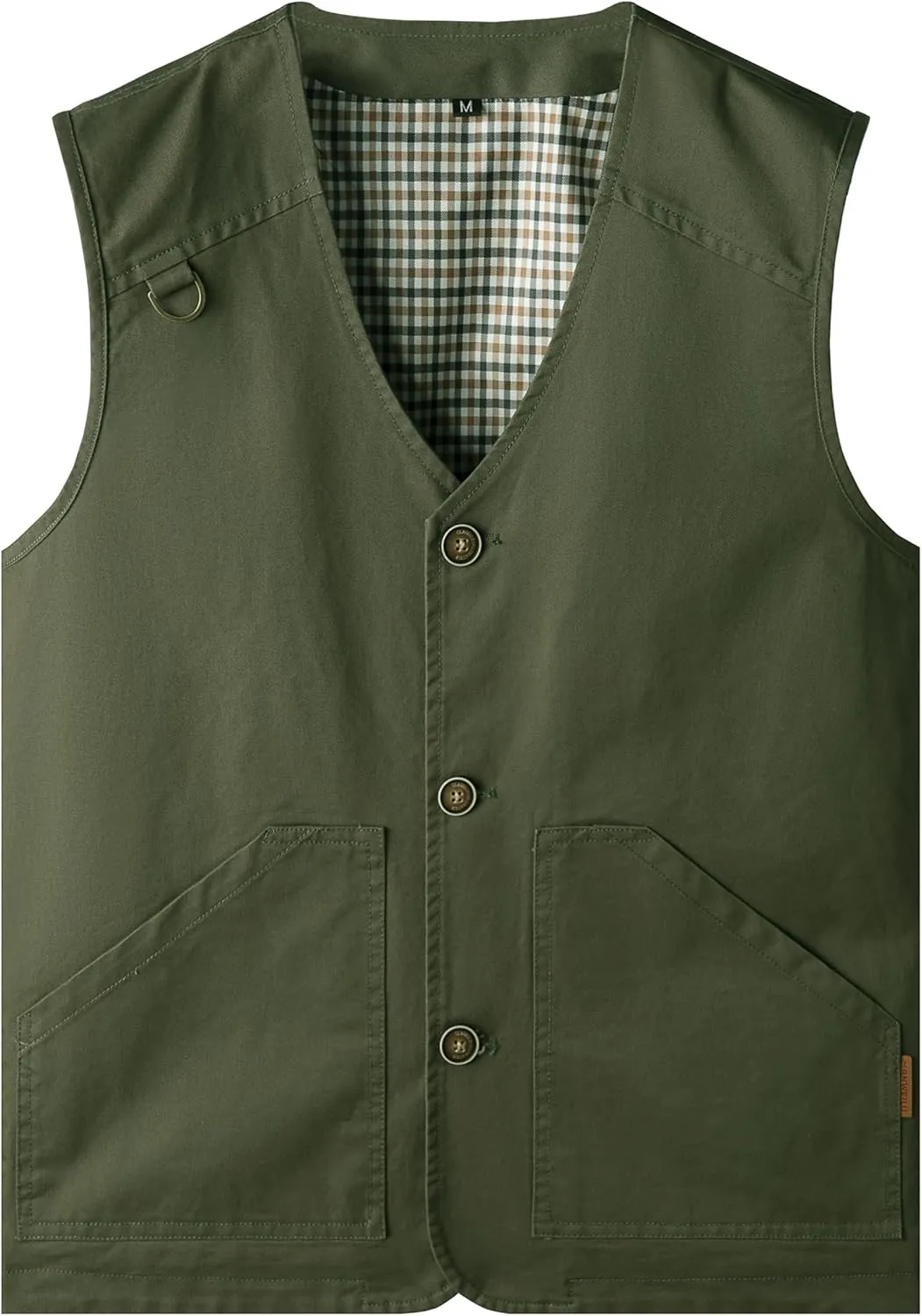 PRIJOUHE Men's Casual Outdoor Cotton Vest Lightweight Breathable Multi-Pocket Fishing Safari Travel Vests Outwear