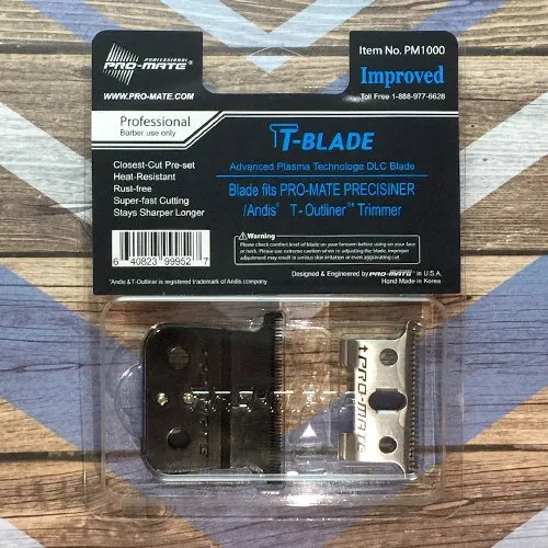 Pro-Mate Trimmer Blade Advanced Plasma Fits Andis T-Outliner & Pro-Mate Precisioner Trimmers PM1000