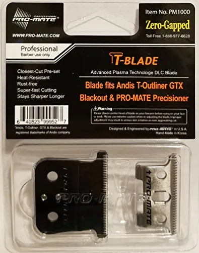 Pro-Mate Trimmer Blade Advanced Plasma Fits Andis T-Outliner & Pro-Mate Precisioner Trimmers PM1000
