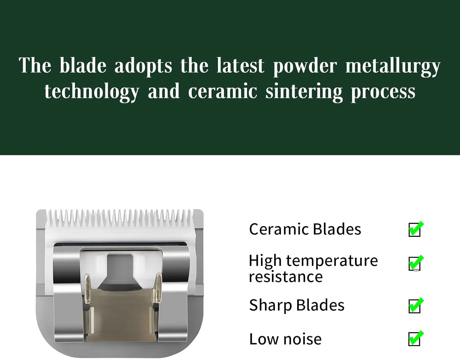 Professional Detachable Replacement Ceramic Blades set,compatible with oster Classic 76/Star-Teq/Power-Teq andi A*dis AGC,BDC,BGC,MBG Series Clippers (Size-000)