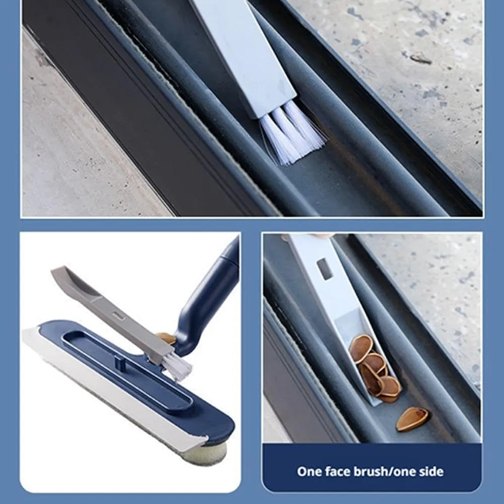 Professional Window Squeegee,Multifunction Magic Broom,2 in 1 Squeegee Window Cleaner with Long Stainless Steel Handle,Window Washing Kit,Sponge Car Window Squeegee for Gas Station,Glass,Shower