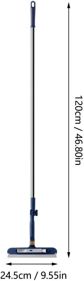 Professional Window Squeegee,Multifunction Magic Broom,2 in 1 Squeegee Window Cleaner with Long Stainless Steel Handle,Window Washing Kit,Sponge Car Window Squeegee for Gas Station,Glass,Shower