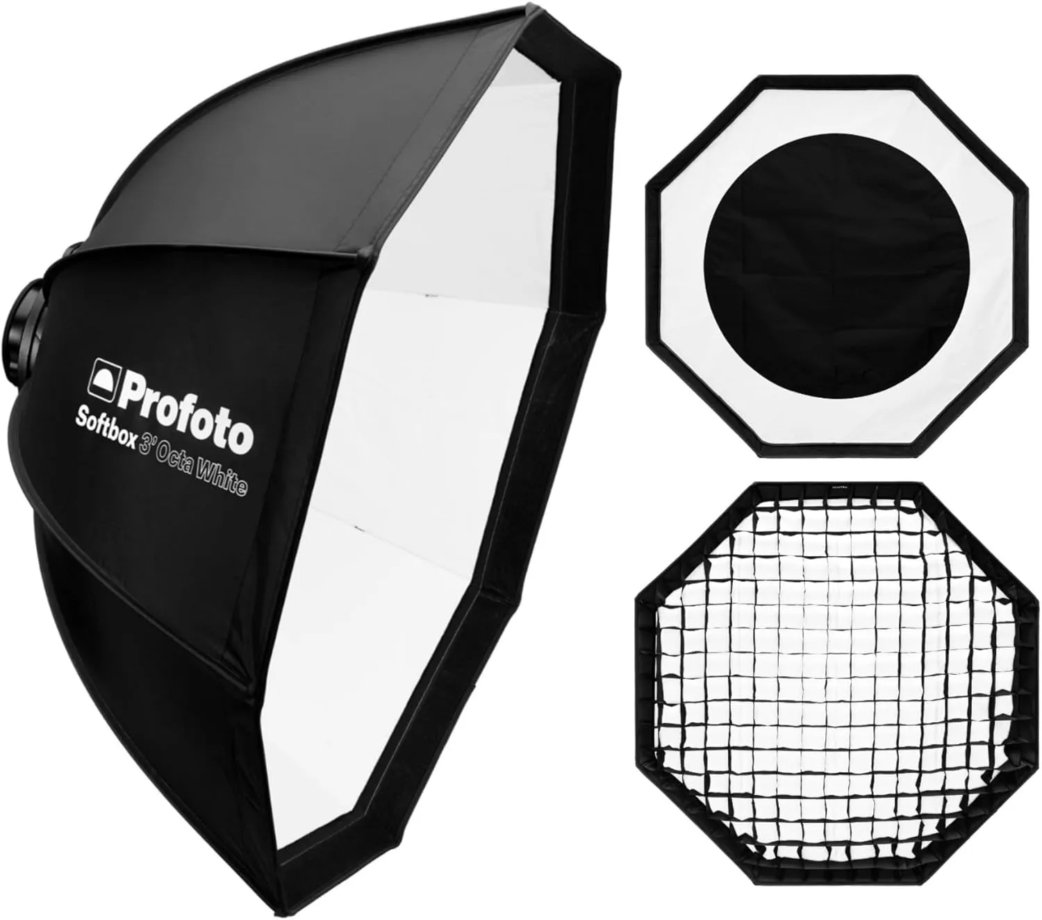 Profoto 3-Feet Octa Heat-Resistant Softbox (White) Bundle with Softgrid 3-Feet Octa and 3-Feet Edge Mask Octa Circular (3 Items)
