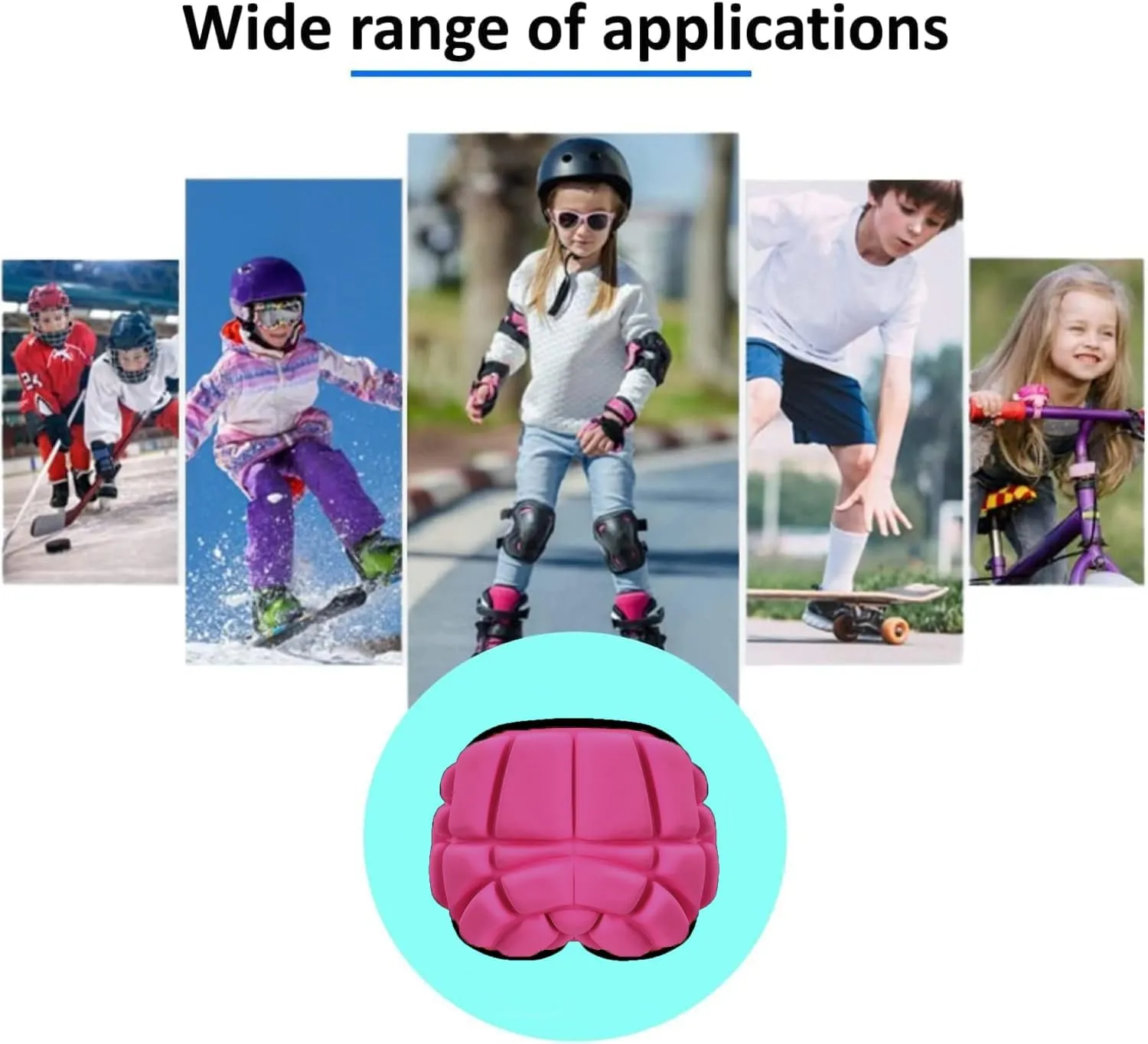 Protective Butt Pad, Children Extreme Sports Hip Pad Butt Pads for Skating Roller Hockey Pants Kids Skate Pads Impact Shorts Snowboard Padded Shorts, Children Under 12 Years Old