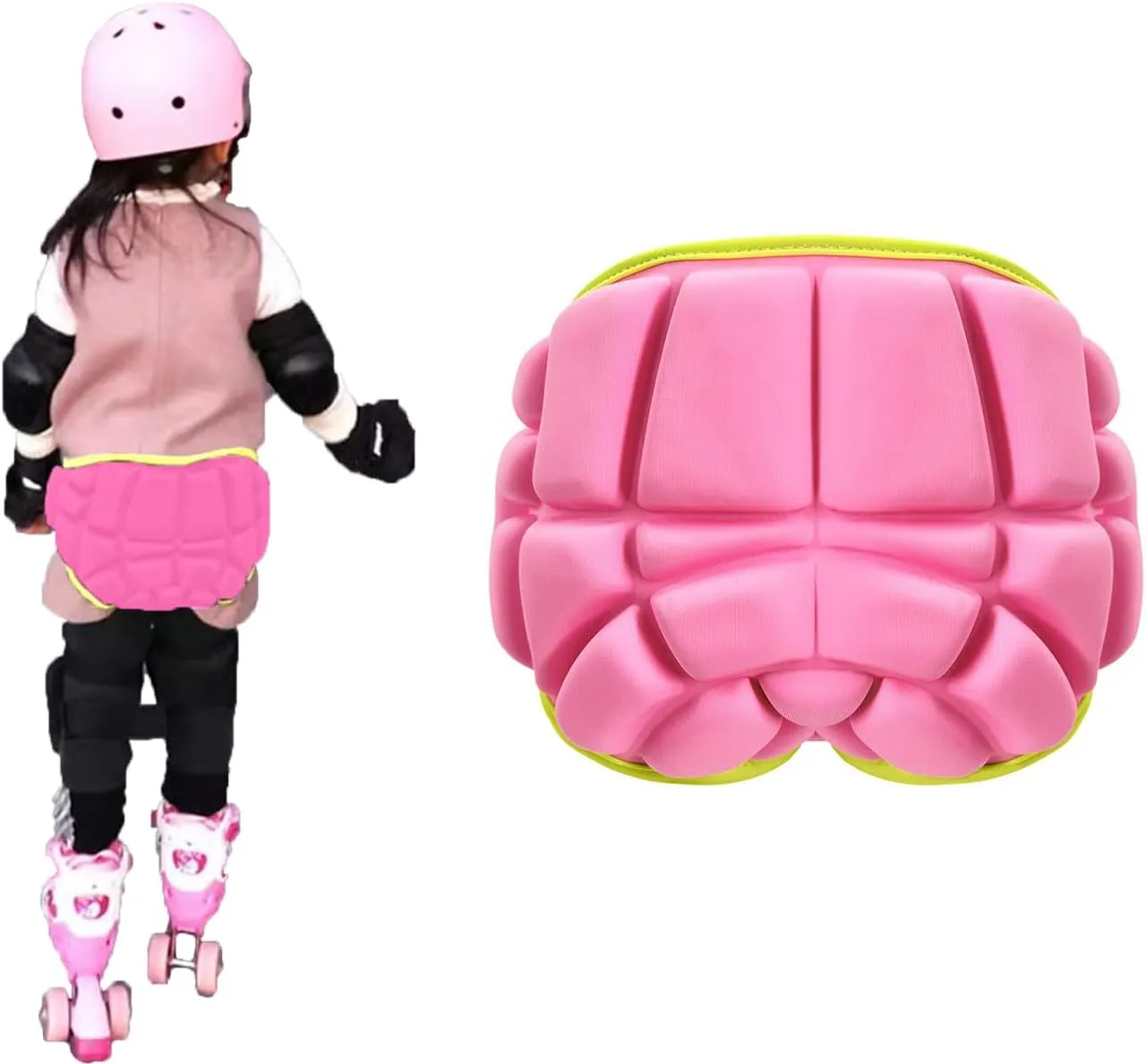 Protective Butt Pad, Children Extreme Sports Hip Pad Butt Pads for Skating Roller Hockey Pants Kids Skate Pads Impact Shorts Snowboard Padded Shorts, Children Under 12 Years Old