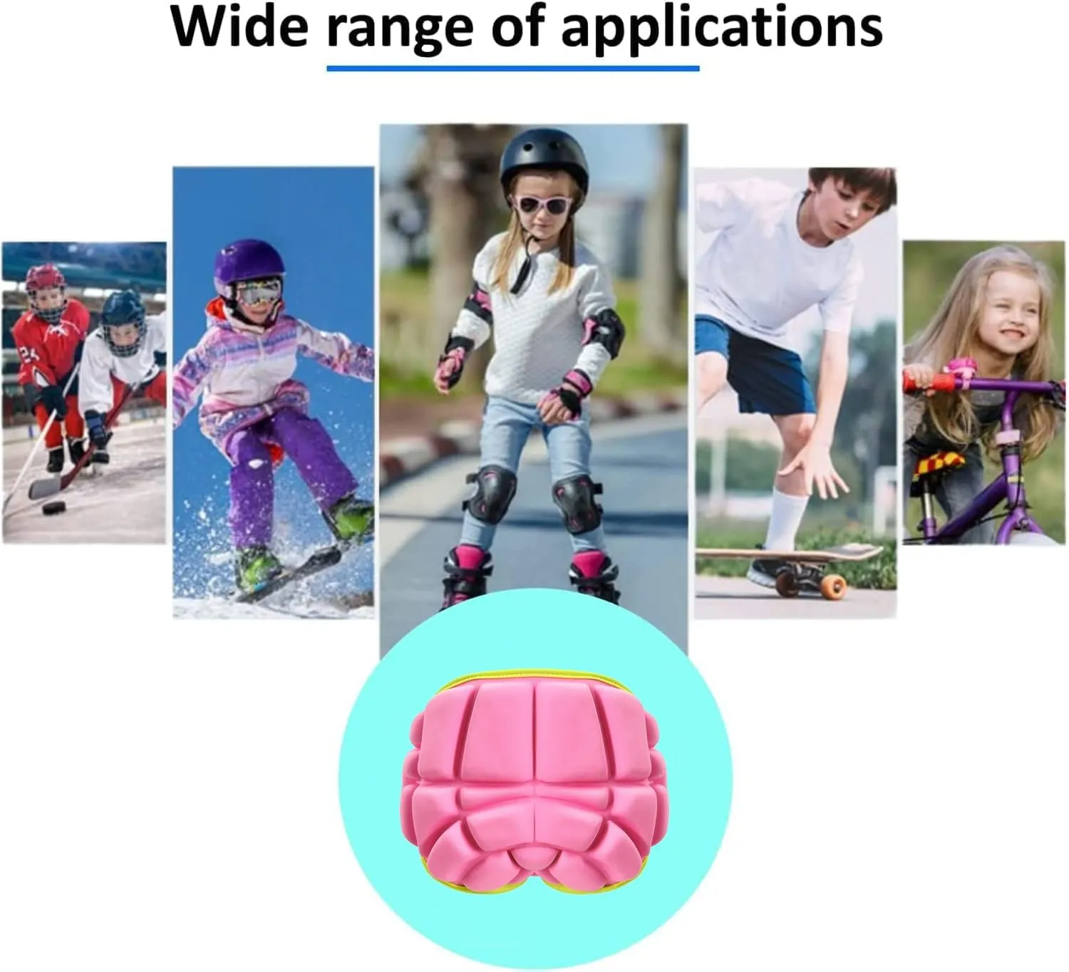 Protective Butt Pad, Children Extreme Sports Hip Pad Butt Pads for Skating Roller Hockey Pants Kids Skate Pads Impact Shorts Snowboard Padded Shorts, Children Under 12 Years Old