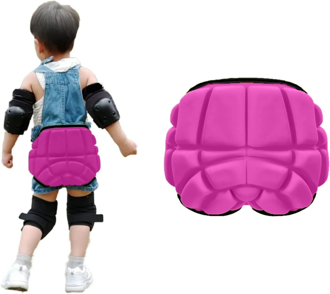 Protective Butt Pad, Children Extreme Sports Hip Pad Butt Pads for Skating Roller Hockey Pants Kids Skate Pads Impact Shorts Snowboard Padded Shorts, Children Under 12 Years Old