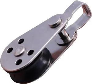 Pulley 1PCS 607 316 Stainless Steel Pulley 45mm Blocks Rope Marine Hardware for Canoe Boat Anchor Trolley Kit 2mm to 8mm Rope
