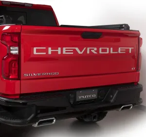 Putco Chevrolet Tailgate Letters Kit - Stainless Steel - Stamped Lettering - Fits Chevy Silverado 2019-2025