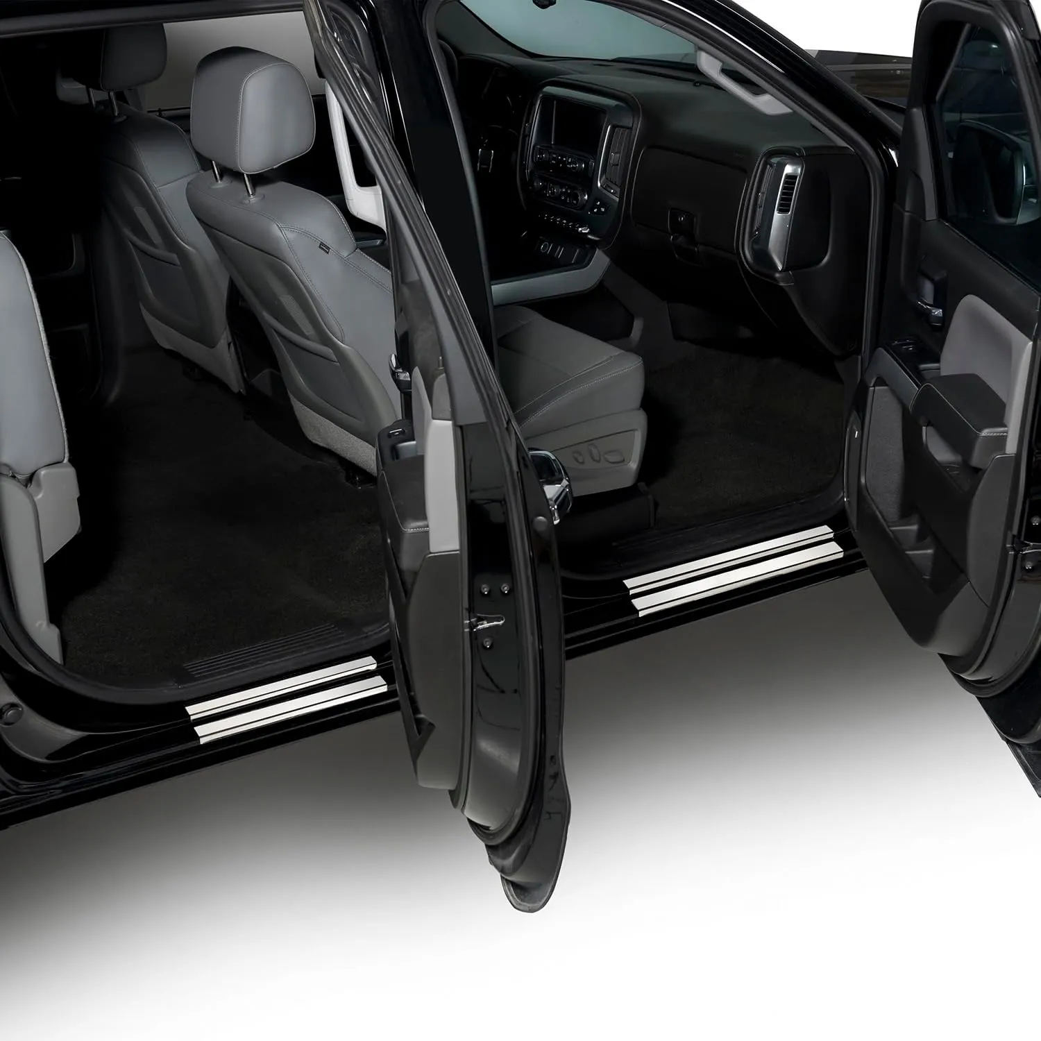Putco Stainless Steel Door Sill Plates Kit - Fits Chevy Silverado/GMC Sierra 2019-2025 Crew Cab