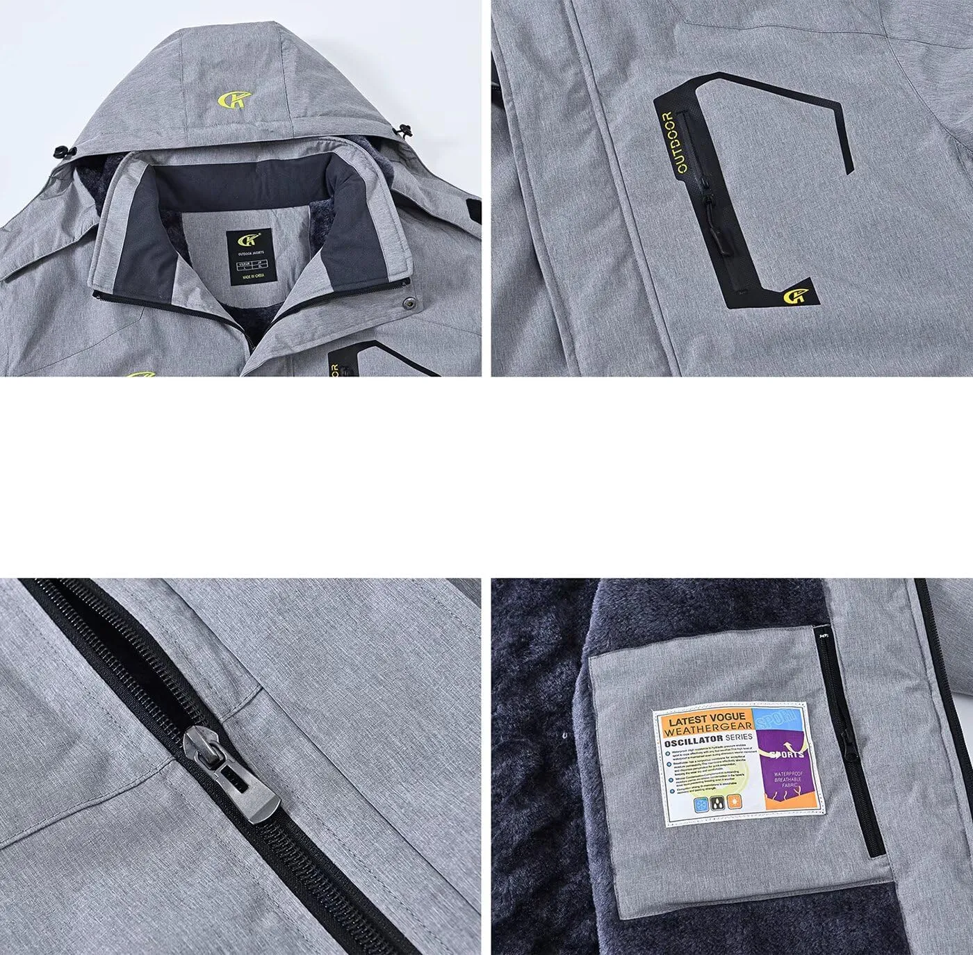 QPNGRP Mens Waterproof Ski Snowboard Jacket Winter Windproof Snow Coat
