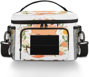 QsirBC Garland Cartoon Fox Tactical Lunch Bag for Men Women Insulated Leakproof Lunch Box with Adjustable Shoulder Strap Thermal Cooler Meal Prep Container for Work Camping Picnic Travel Beach