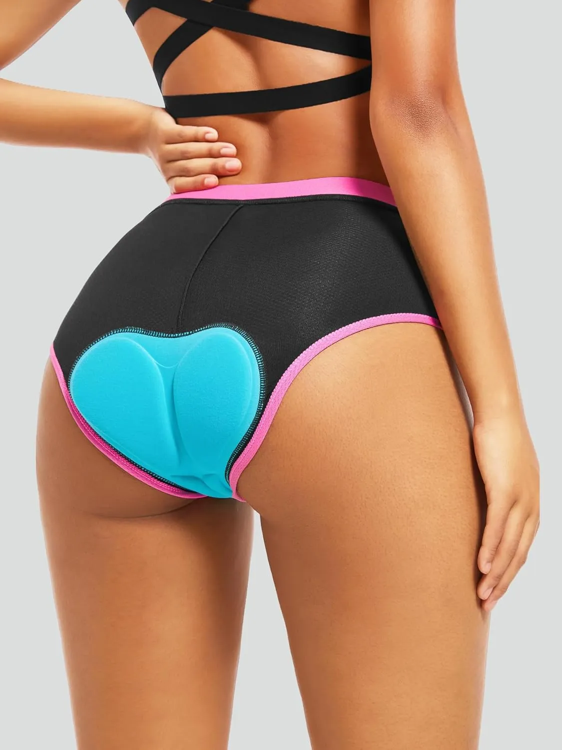 qualidyne Women's Cycling Underwear 4D Padded Gel Bike Bicycle Shorts Mountain Undershorts Riding Briefs