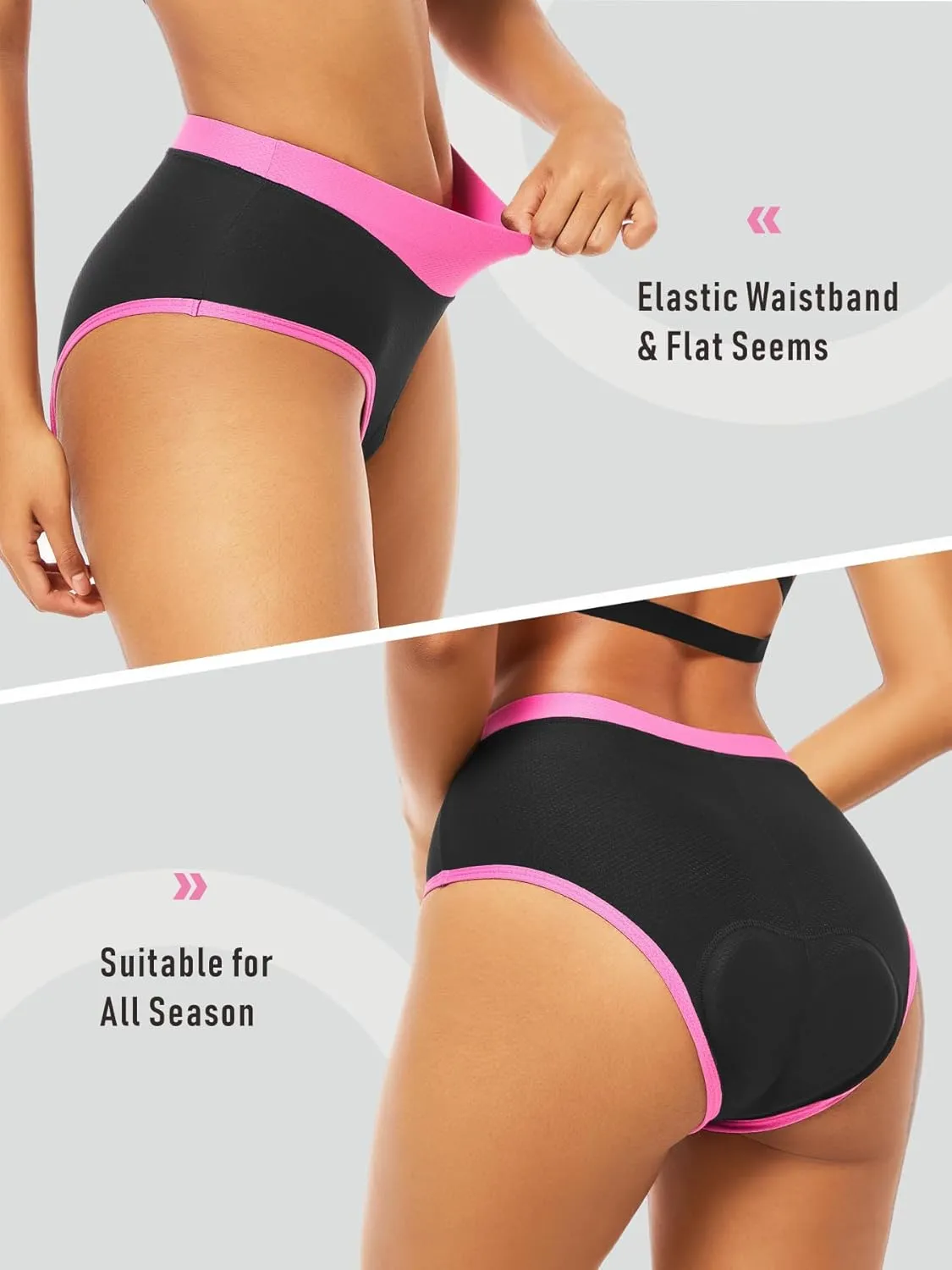 qualidyne Women's Cycling Underwear 4D Padded Gel Bike Bicycle Shorts Mountain Undershorts Riding Briefs