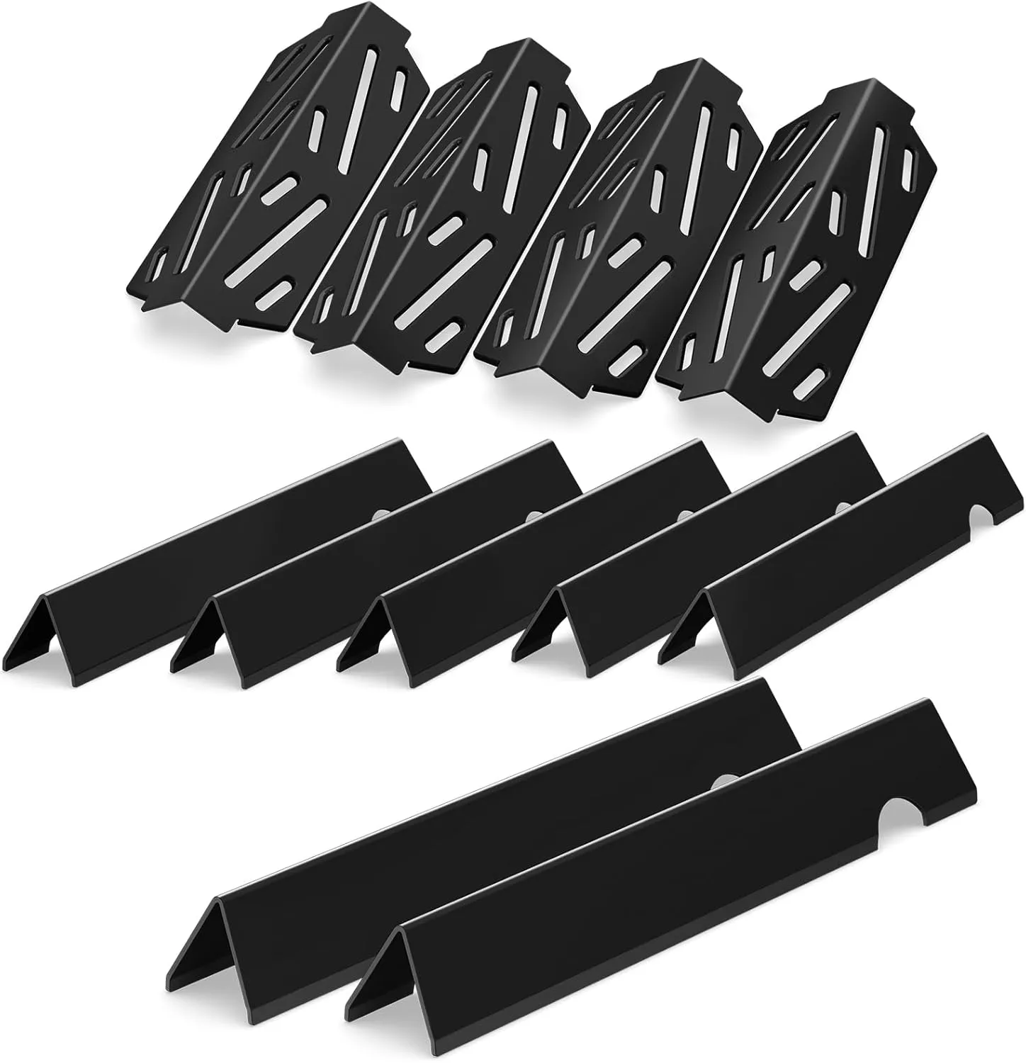 QuliMetal Grill Parts for Weber Genesis II E-410/E-415/E-435, Flavorizer Bars and Heat Deflectors for Weber Genesis II LX E-440 Series Gas Grills, 17" Porcelain Enameled for Weber 66686 66041 66033