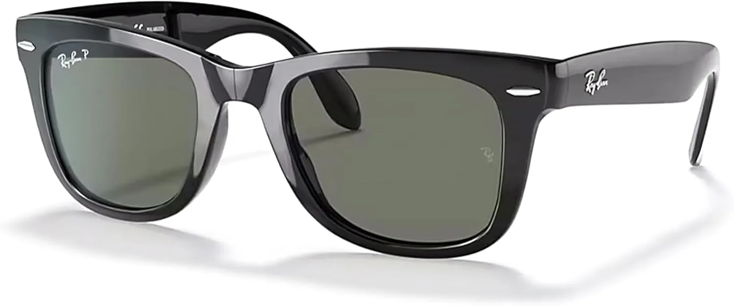 Ray-Ban RB4105 FOLDING WAYFARER Sunglasses For Men For Women  BUNDLE with Designer iWear Eyewear Care Kit