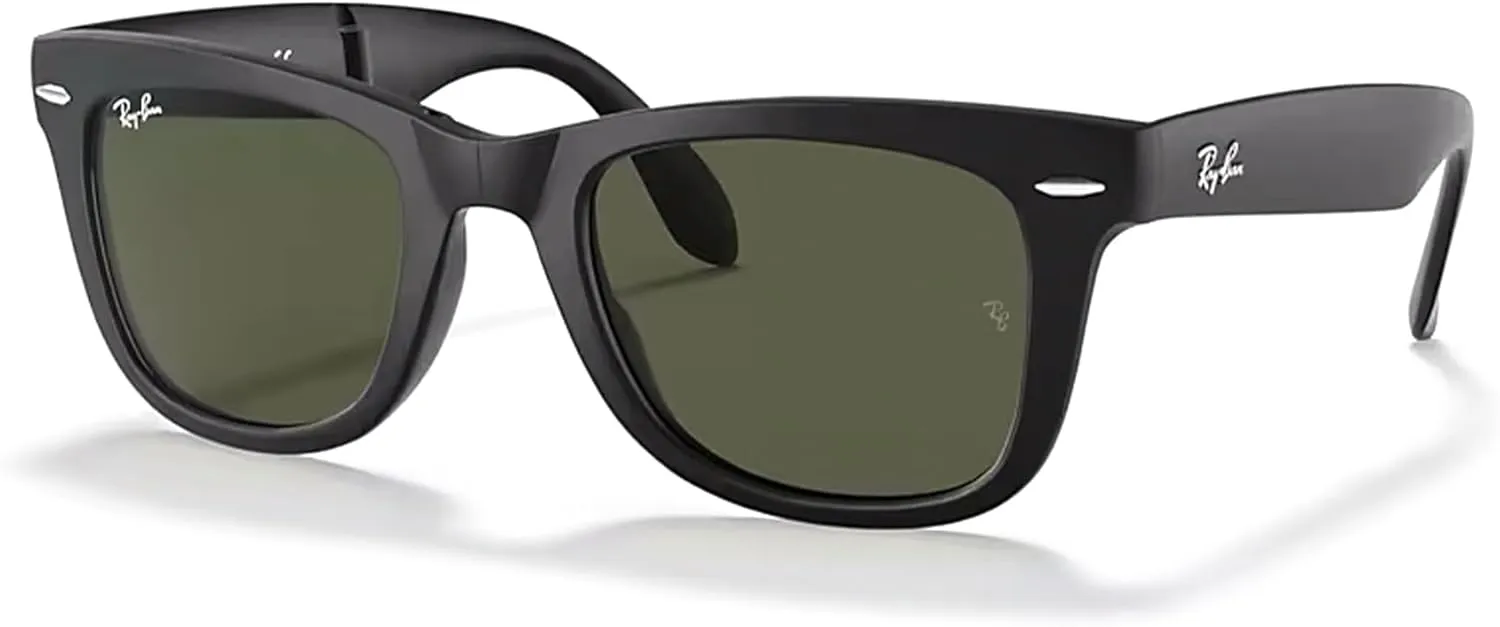 Ray-Ban RB4105 FOLDING WAYFARER Sunglasses For Men For Women  BUNDLE with Designer iWear Eyewear Care Kit