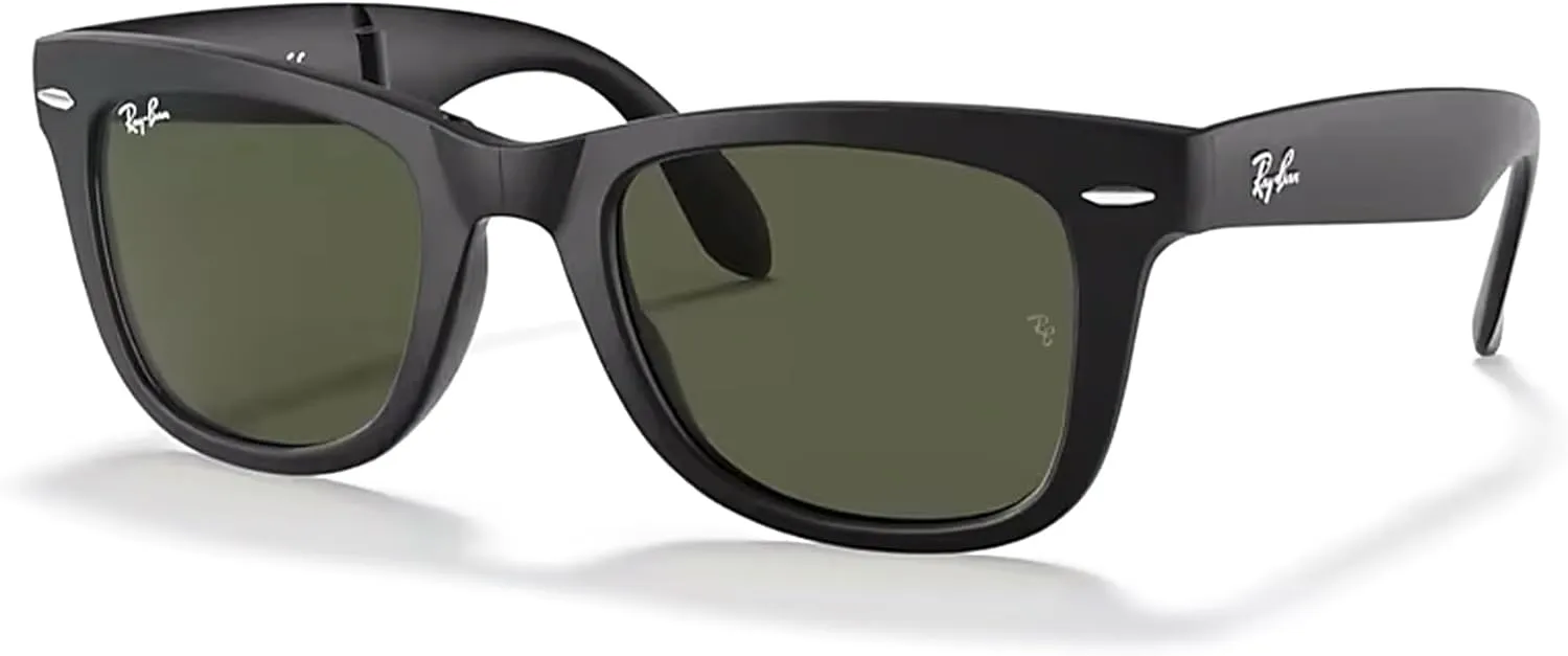 Ray-Ban RB4105 FOLDING WAYFARER Sunglasses For Men For Women  BUNDLE with Designer iWear Eyewear Care Kit