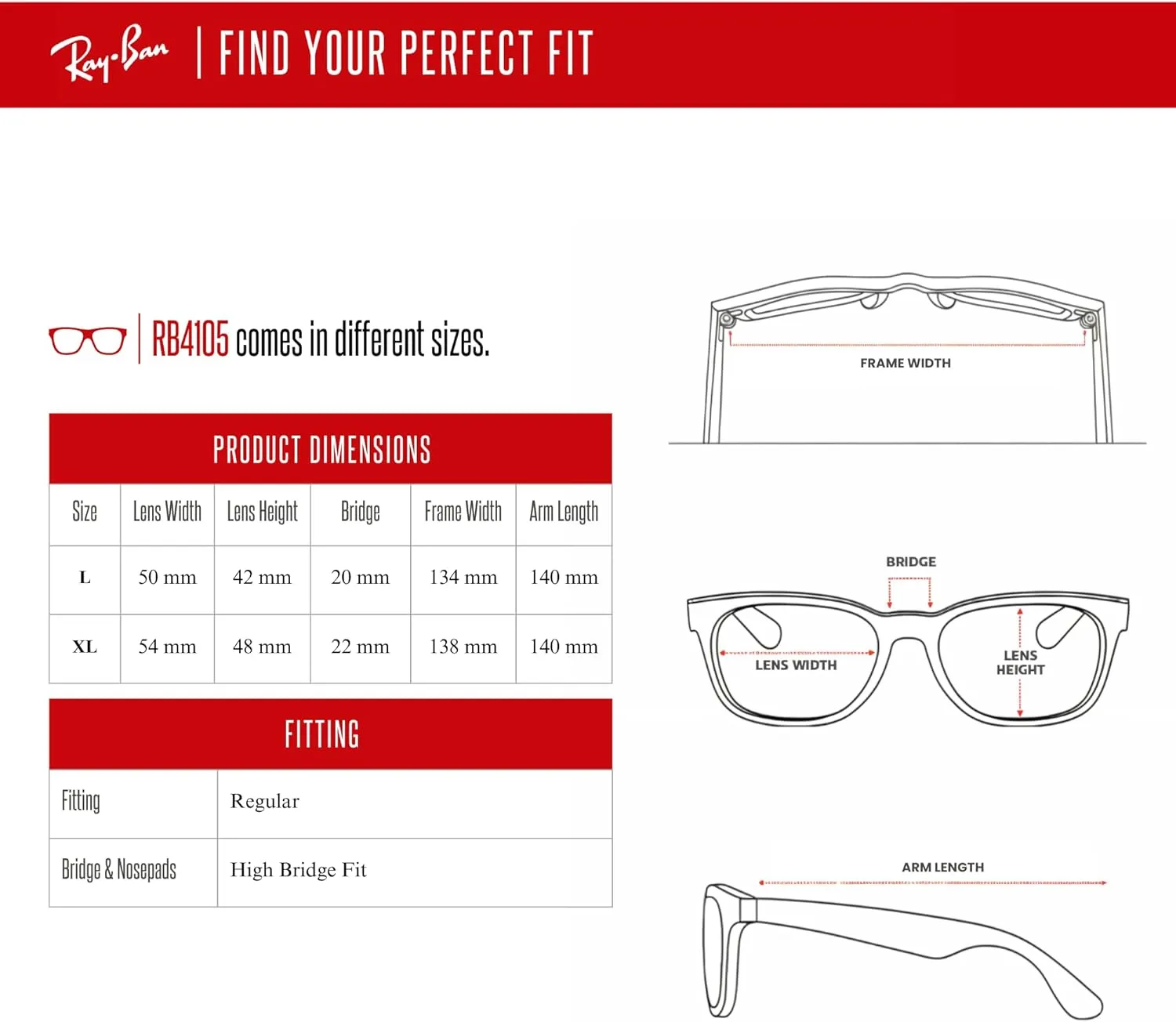 Ray-Ban RB4105 FOLDING WAYFARER Sunglasses For Men For Women  BUNDLE with Designer iWear Eyewear Care Kit