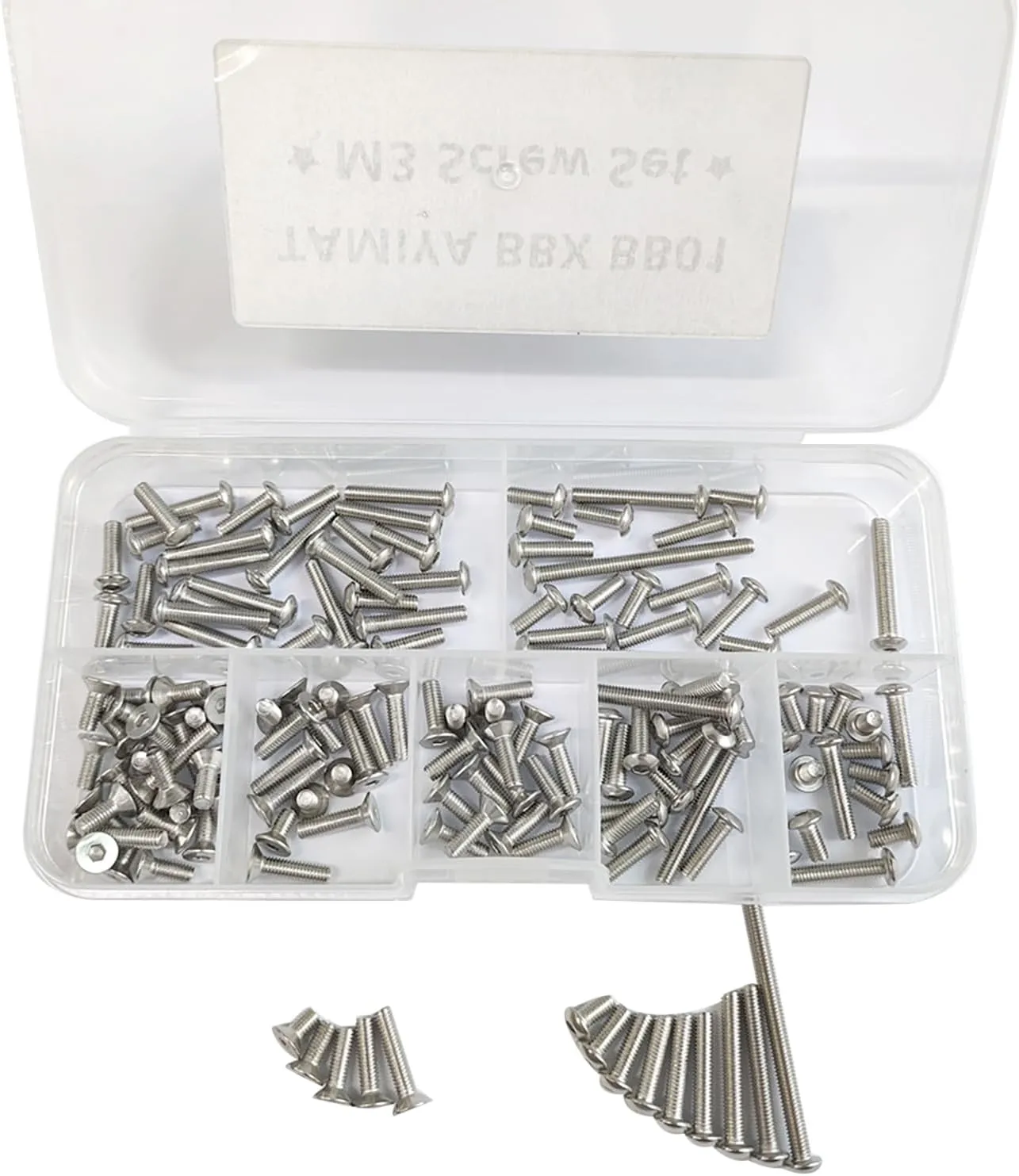 RC Screw Kit Stainless Steel M3 Hex Screws Assortment for Tamiya 1/10 RC BBX BB-01 Buggy RC Car Crawler