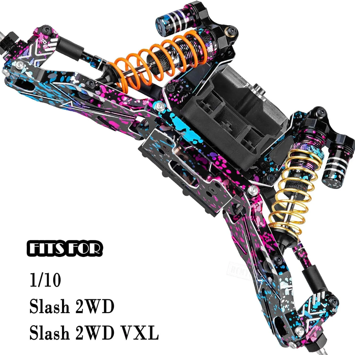 RC Upgrades Part for 1/10 Slash 2WD,Suspension Arm,Shock Absorber,Caster Block,Steering Blocks,Stub Axle Carriers,Steering Bellcranks,Drive Shaft,Links,Shock Tower,Front Bulkhead,Colorful