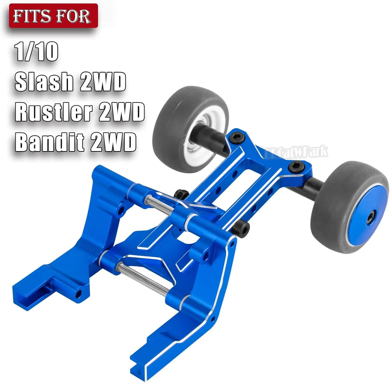 RC Wheelie Bar Kit Upgrades Part for 1/10 Slash 2WD Rustler 2WD Bandit 2WD,Aluminum Wheelie Bar Set Hops Up,Navy Blue
