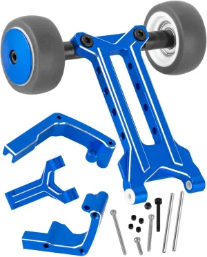 RC Wheelie Bar Kit Upgrades Part for 1/10 Slash 2WD Rustler 2WD Bandit 2WD,Aluminum Wheelie Bar Set Hops Up,Navy Blue