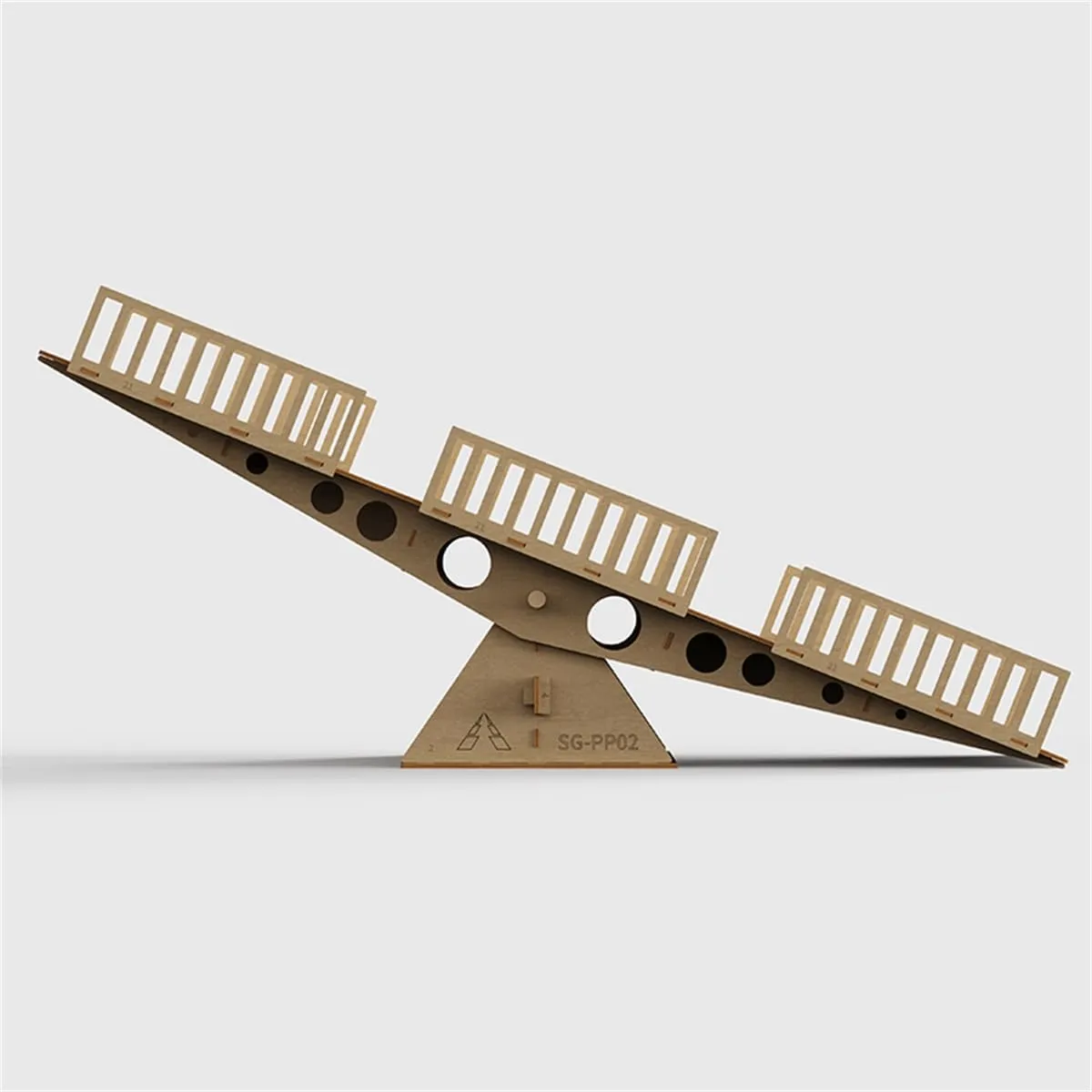 RC Wood Bridge, Crawler Car Simulated Obstacle Steep Roadblock Xyloid Bridge,RC Car Bridge Obstacle and Seesaw Simulation Tool Accessories (B)