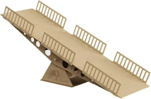 RC Wood Bridge, Crawler Car Simulated Obstacle Steep Roadblock Xyloid Bridge,RC Car Bridge Obstacle and Seesaw Simulation Tool Accessories (B)