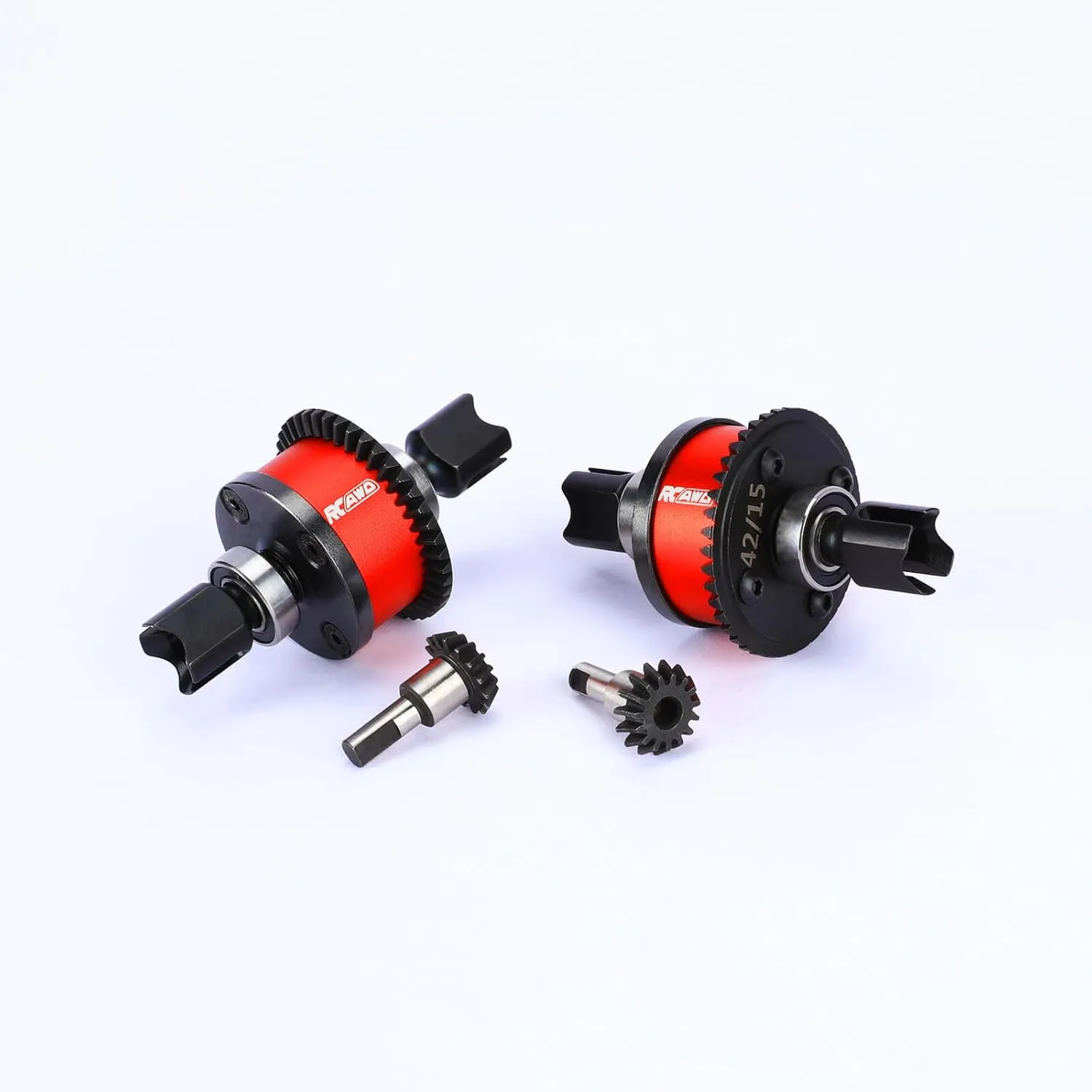 RCAWD 2Pcs Front Rear Diff Set 42T Gp5 10K for 1/7 Arrma Felony Fireteam Infraction Limitless Mojave 1/8 Karton Notorious Outcast Talion TLR Tuned Typhon Parts ARA311023 (Red)