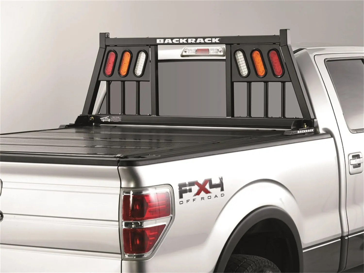RealTruck Backrack Three Light Rack Frame Only | Black, No Drill | 147TL | Fits 1999-2025 Ford F-250/F-350/F-450; 2017-2025 Ford F-550