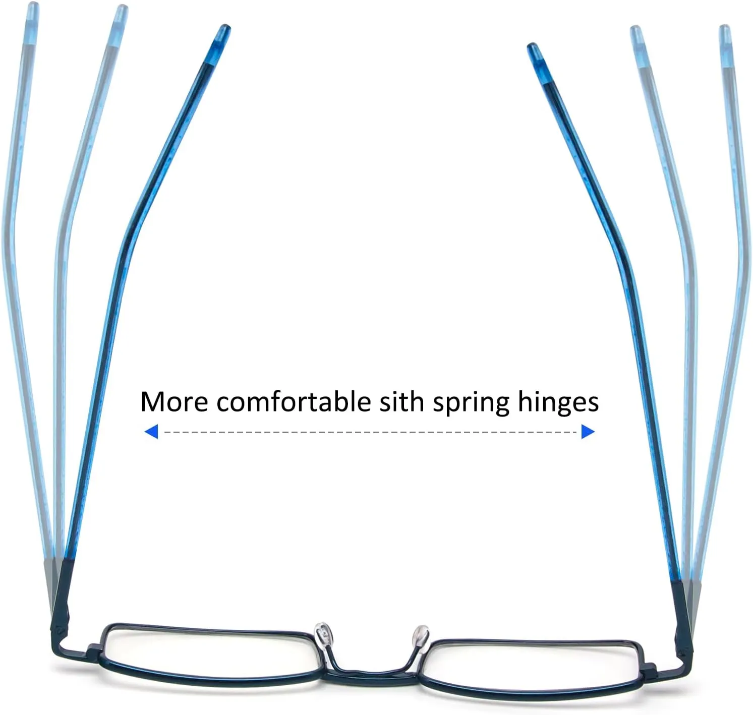 REAVEE 5 Pack Portable Slim Reading Glasses for Men Women, Computer Blue Light Blocking with Small Pocket Compact Pen Case