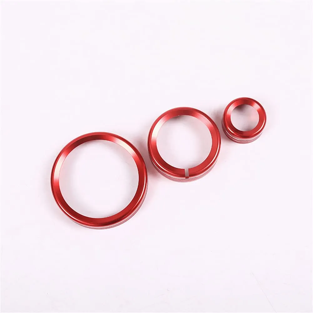 Red Car Center Control Multimedia Knob Ring Trim Decoration Fit for Alfa Romeo Giulia Stelvio 2017-2019 Auto Accessory