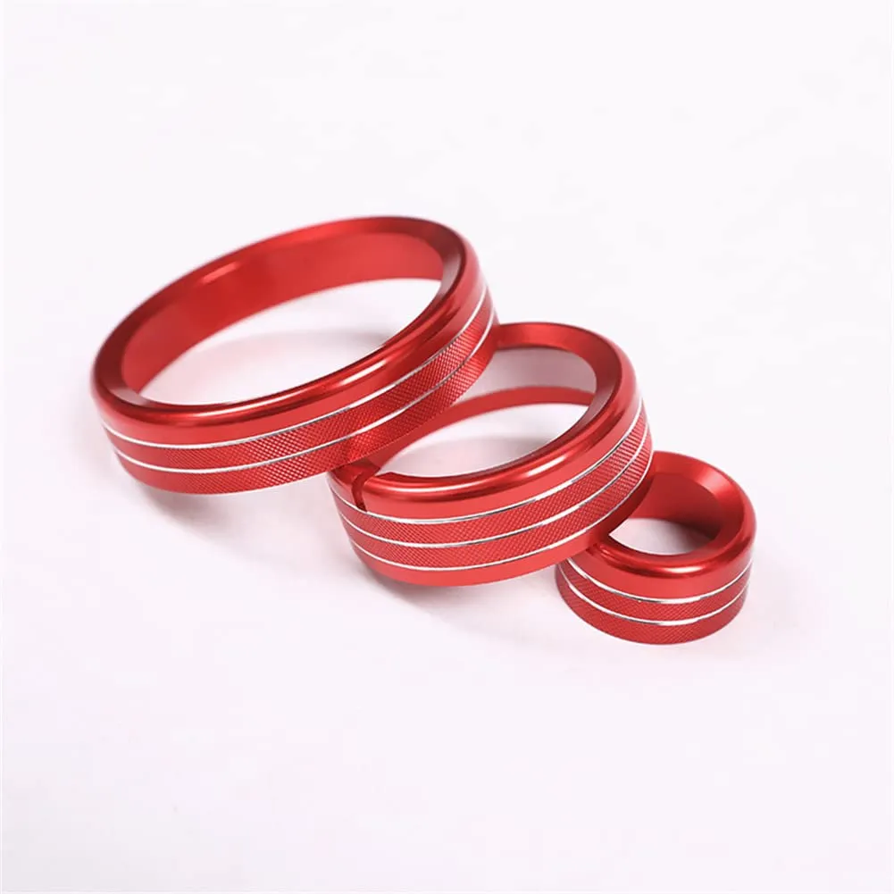 Red Car Center Control Multimedia Knob Ring Trim Decoration Fit for Alfa Romeo Giulia Stelvio 2017-2019 Auto Accessory