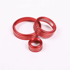 Red Car Center Control Multimedia Knob Ring Trim Decoration Fit for Alfa Romeo Giulia Stelvio 2017-2019 Auto Accessory
