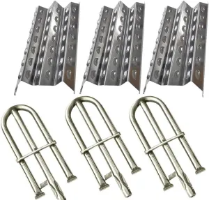 Repair Kit for Select Perfect Flame 3019L-LPG, Perfect Flame 3019L-NG, Perfect Flame 3019L & Lowes 192430 Gas Models Includes 3 Heat Tamers & 3 Stainless Burners