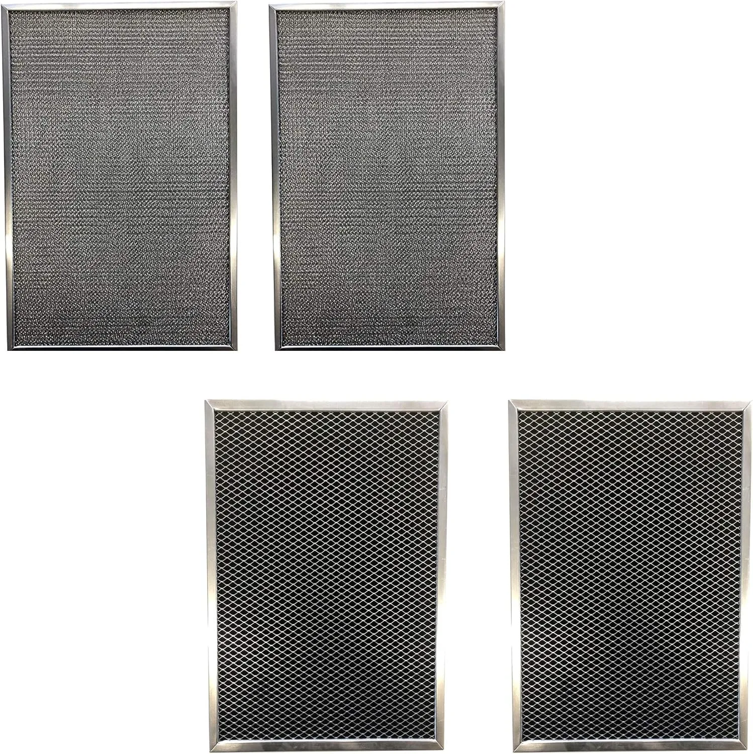 Replacement for Trion MAX 5 1400 441501-019 Aluminum/Carbon Pre/Post Filter Set:(2)- 12 x 16 x 1/4 Aluminum and (2) 12 x 16 x 1/4 Carbon