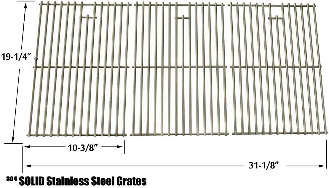 Replacement Kit for Charmglow 720-0536 Gas Model Includes Burners, Heat Plates and Stainless Steel Grates