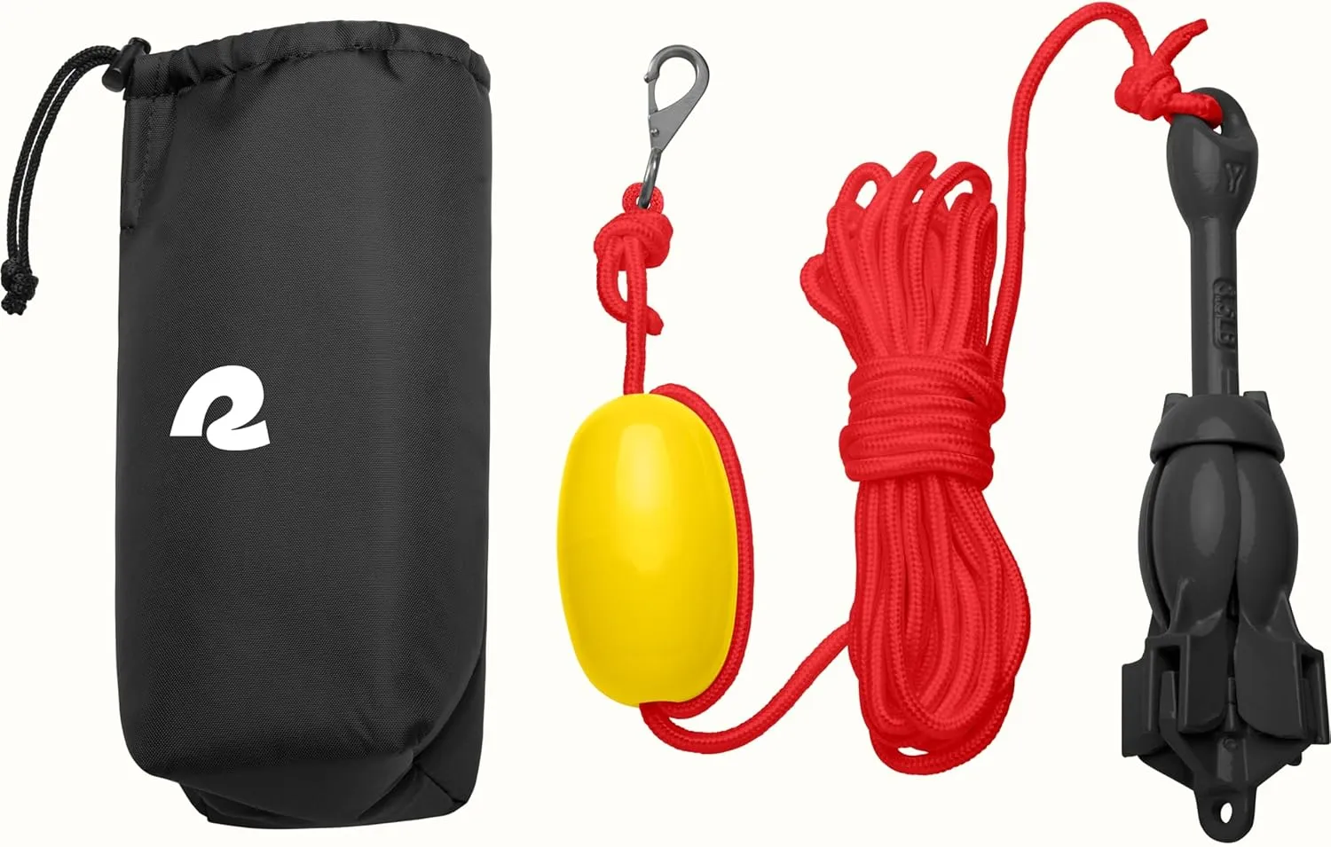Retrospec Mainstay 3.5 lbs Folding Grapnel Anchor Kit with 26FT Rope, PP Buoy, Water Resistant Travel Bag and Rust Resistant Snap Hook & Anchor for Inflatable Paddle Boards, Docks & Kayaks