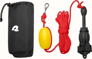 Retrospec Mainstay 3.5 lbs Folding Grapnel Anchor Kit with 26FT Rope, PP Buoy, Water Resistant Travel Bag and Rust Resistant Snap Hook & Anchor for Inflatable Paddle Boards, Docks & Kayaks